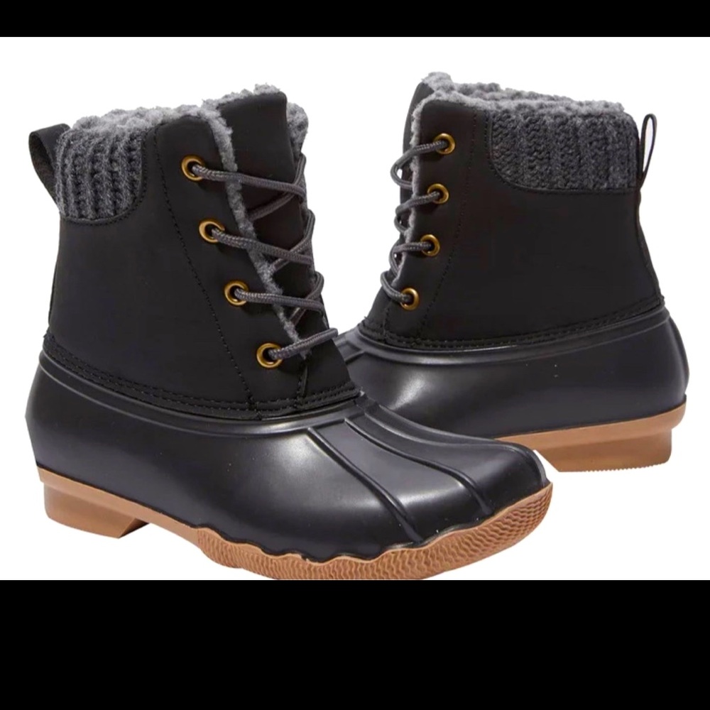 Toddler Boys Sweater Cuff Duck Boots